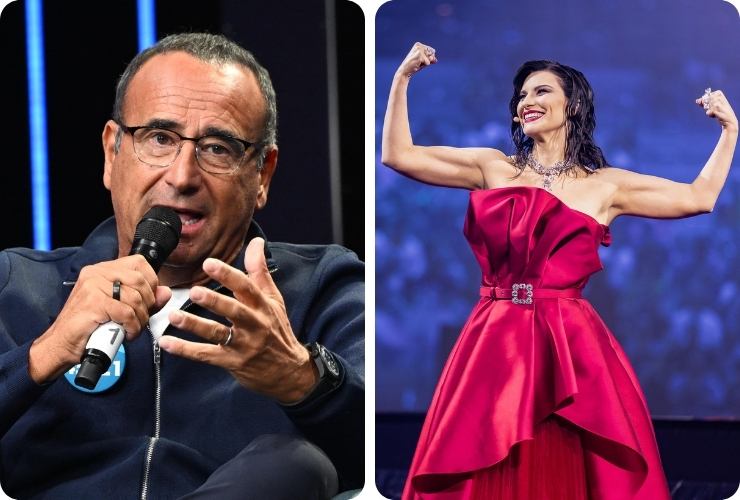 Carlo Conti e Laura Pausini